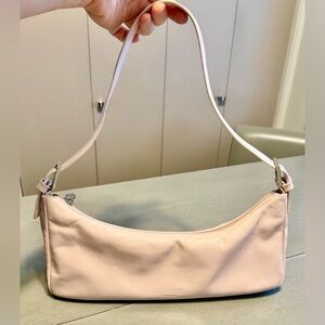 Le Solim - Light Blush Pink Leather Shoulder Bag w/Silver details